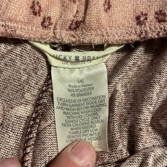 Lucky Brand Purple Paisley 2 Piece Lounge Pajama Set Size Large - Picture 5 of 9